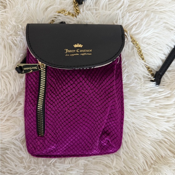 Juicy Couture Handbags - Juicy Couture Black and Purple Crossbody Bag